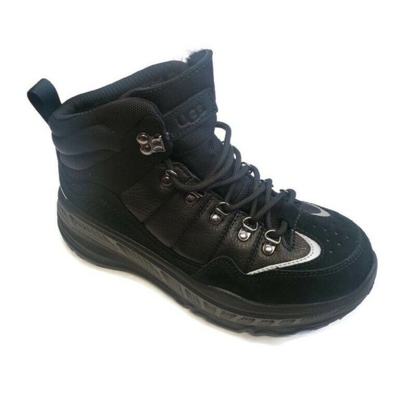 UGG Shoes - UGG CA805 Hiker Weather Sneaker Boots Waterproof Leather Black Mens 8 Womens 9.5